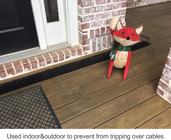 Small 3 Pack - Floor Cord Cover Cord Protector Drop Over Drop Trak Cable Ramp for Office Warehouse - Black