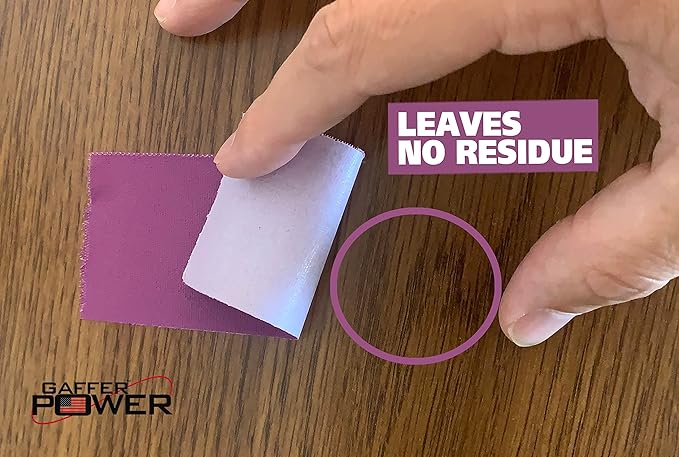 Gaffer Power Purple Tape | Real USA Made Gaffers Tape | Heavy Duty, Non-Reflective, Leaves No Residue | Strong, Easy Tear Tape for Cables, Crafts, Repairs | 2 Inch x 30 Yards
