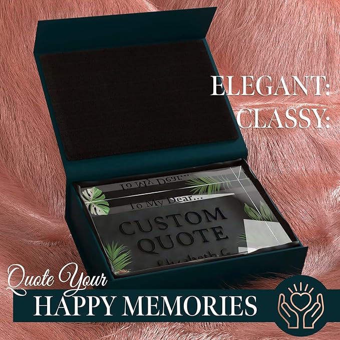 Personalized Gifts, Custom Quote Block Letter Board,Crystal-Clear Acrylic with Gift Box,17 Styles, Holiday and Christmas Gift for Mom, Dad, Girlfriend, Him or Her, Husband, Wife (5"x7, Garden)