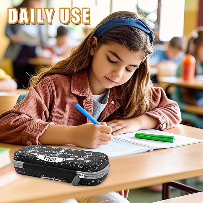 Skull Pencil Case Zip Pencil Box Multi Pouch Holder Desk Organizer For Boys Girls School Office