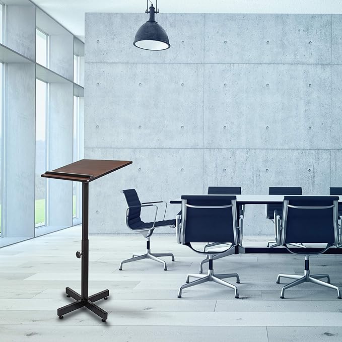 OEF Furnishings Portable Presentation Lectern Stand, Height Adjustable