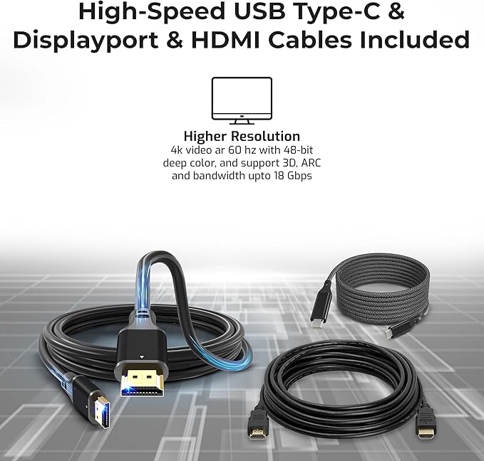 HP Docking Station for Laptop Dual Monitor and Charging Bundle - HP USB-C G5 Dock 5TW10AA / 5TW10UT / 5TW10AA#ABB with 120W Adapter, HDMI, DisplayPort, USB-C Cables & Microfiber Cleaning Cloth
