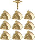 Tent Push Pins - Gold Camping Tent Pin - for Cork Board, Maps, or Lapel Pin Use - Designed in USA - Set of 10