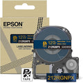 Epson LABELWORKS 212RGNPX Genuine PET (Polyester) Tape Cartridge - Gold on Navy Ribbon Designer Craft Label Maker Tape - 1/2" (12MM) Wide, 16'