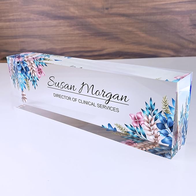 ARTBLOX | Teacher Desk Name Plate, Name Plate for Desk Gift for Teacher, Personalized Teacher Gifts, Teacher Sign, Teacher Gift for Women,Office Décor