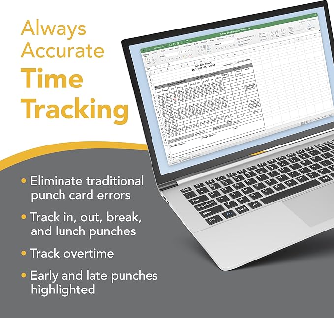 uPunch MK1000 Biometric Fingerprint/Proximity Time Clock for Employees | Small Business Time Tracking System with RFID, and PIN Options (No Monthly Fee)