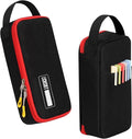 ECHSRT Big Pencil Case, Aesthetic Portable Zipper Pencil Bag with Hidden Pocket, Special Pouch for Men Women Adults, Stationery Organizer Pen Cases for Office Travel,Black