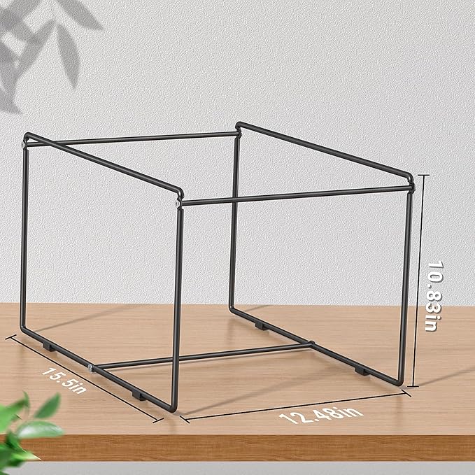 2 Sets Hanging File Folder Frame Letter/Legal Size,Less Than 9.5”H/15.4”D File Cabinet Rail/Drawer/Inserts,Hanging File Holder,Desk Organizer for Accessories,Filing Box,Anti-Scratch/Rusty