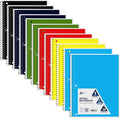 E-CLIPS USA Spiral Notebook, Wide Ruled Notebooks (12 Pack), 70 Sheets, Single Subject, Notebooks Bulk, 6 Color Assortment, 3 Hole Perforated Sheets (12, Wide Ruled)