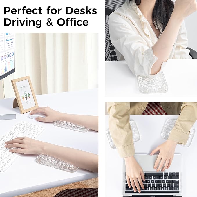 Ospelelf Ergonomic Elbow Pad, Gel Keyboard Wrist Rest Support for Office Desk, Arm Wrist Pad for Typing Pain Relief, 1 Pack