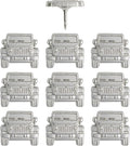 Jeep Push Pins - Silver Jeep Map Pins - for Cork Board, Maps, or Lapel Pin Use - Designed in USA - Set of 10