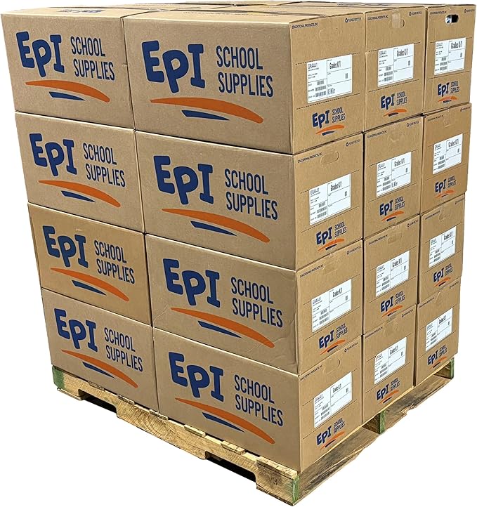 EPI 2016 Pack (Pallet) Wide Ruled Composition Notebook Assorted Colors, Bulk, 200 pages (100 Sheets), 9-3/4 x 7-1/2, Marble, Bulk School Supplies, Heavy Duty, Durable, Office Notebooks, Sewn Binding