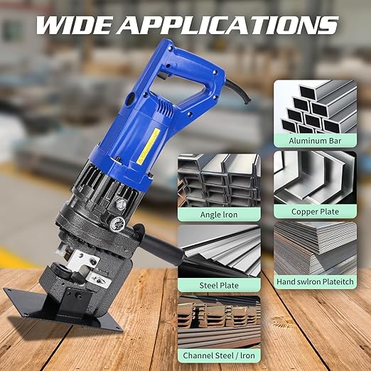 1300W Electric Hydraulic Hole Puncher, Electric Hydraulic Hole Punch for Metal Fast 2-3 Sec, Portable Steel Hole Punch with Dies Φ1/4" 3/8" 1/2" 11/16" 4/5" for Angle Iron Steel Aluminum Copper Plate