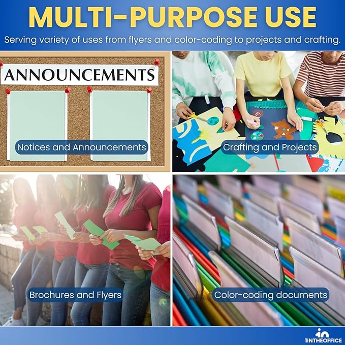 1InTheOffice Colored Copy Paper, Green Copy Printing Paper 8.5 x 11, Letter Size, Green, 20lb Density, (500 Sheets)