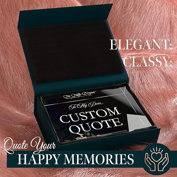 Personalized Gifts, Custom Quote Block Letter Board,Crystal-Clear Acrylic with Gift Box,17 Styles, Holiday and Christmas Gift for Mom, Dad, Girlfriend, Him or Her, Husband, Wife (5"x7, Floweret)