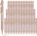 50 Pack Personalized Custom Pens with Stylus Bulk Ballpoint Pens Engraved with Logo Text Name for College Business Promotion Graduate Wedding Birthday Christmas (Gold)