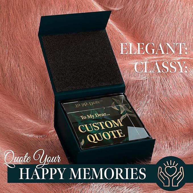 Custom Acrylic Sign Personalized, Custom Desk Name Plate, 18 Styles, (4"x4"), With Gift Box, USA Made by Acryluxe. (Luxurious)