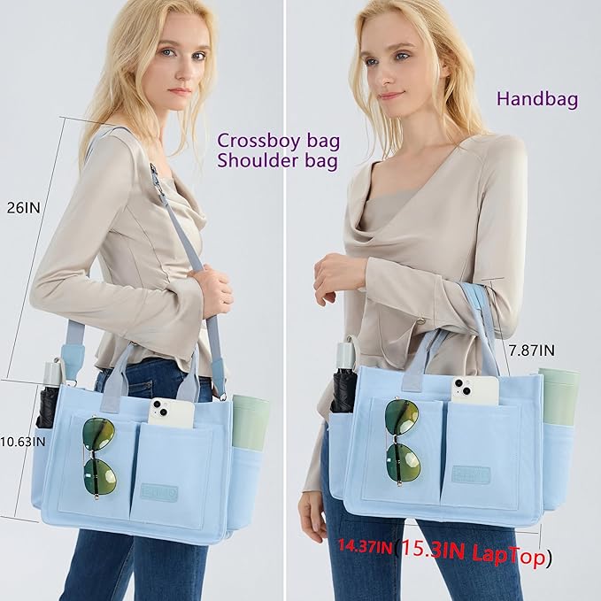 Canvas Tote Bag for Women,Women's Bags Crossbody Bags Work Laptop Tote Bag Large Handbags Purse for Travel Nurse Teacher