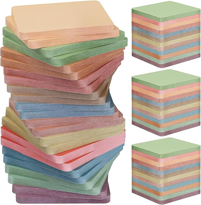 60 Pack Vintage Round Corner Sticky Notes 3x3 12 Retro Colors Posted Note Adhesive Paper Memo Pads 56 Sheets/Pad Self-Stick Note Bulk Easy to Stick for Back to School Teacher Student, Office Supplies