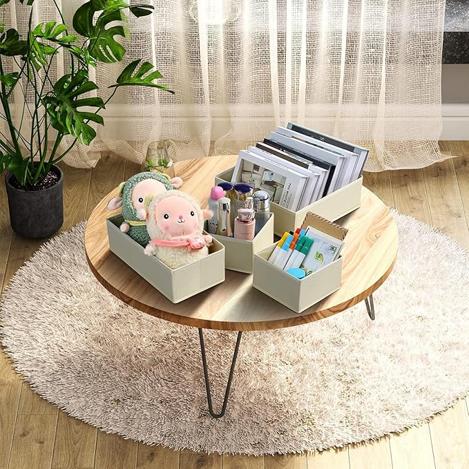 DIMJ Drawer Organizer Clothes, 24 Pack Dresser Organizer, Foldable Closet Organizers and Storage, Fabric Dresser Drawer Organizers, Drawer Dividers for Nursery, Baby Clothes, Underwears, Sock