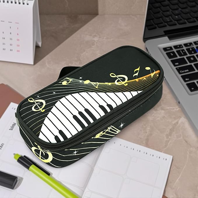 Music Pencil Case Pencil Pouch Large Capacity Pen Bag School Office Organizer Stationery Storage Box For Girls Boys Teen Kids