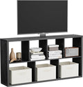 7 Cube Storage Organizer, Cube Shelf with Heavy-Duty Thick Boards, 25.12" L x 9.37" W x 48.74" H, Smooth Easy-Clean Panels, Simple Assembly, for Living Room Bedroom Office, Black
