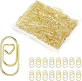 ADULLPONY Small Gold Paper Clips: Love Heart Shaped Paperclips 200 Pcs Mini Metal Cute Paper Clips Holder for Home Office School Desk Organizers Wedding Decorative Supplies