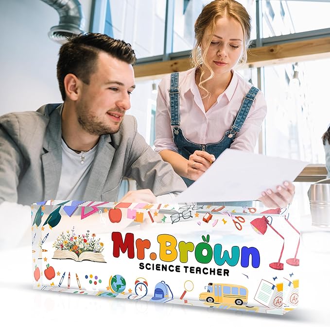 Custom Desk Name Plate Personalized, Acrylic Name Plate for Desk, Office Desk Decor for Women and Men, Employee Appreciation Gifts Office Gifts for Boss, Manager, Teacher, Nurse, MYZDA28