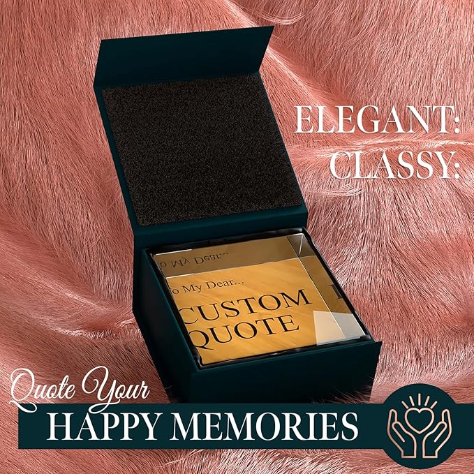 Personalized Gifts, Custom Quote Block Letter Board,Crystal-Clear Acrylic with Gift Box,17 Styles, Holiday and Christmas Gift for Mom, Dad, Girlfriend, Him or Her, Husband, Wife (4"x4, Nolan)