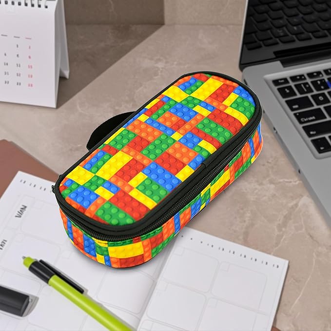 Brick Pencil Case Pencil Pouch Large Capacity Pen Bag School Office Organizer Stationery Storage Box For Girls Boys Teen Kids