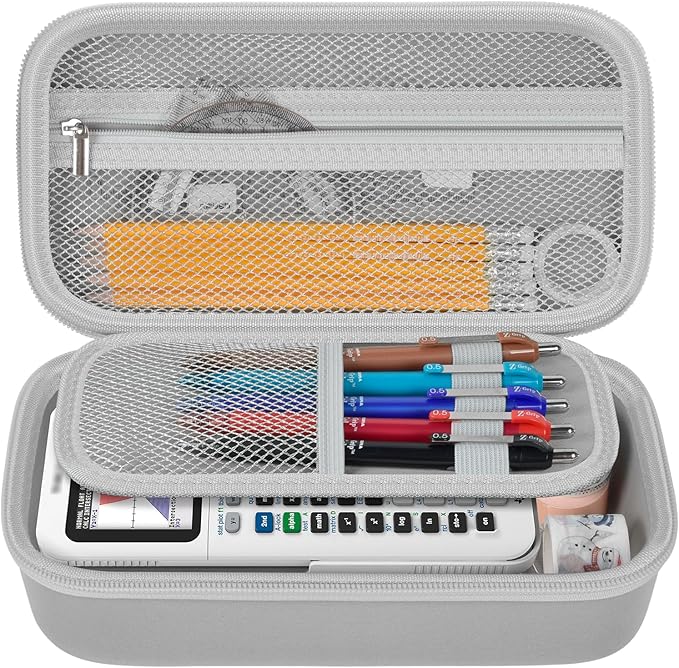Pencil Case Pen Pouch Bag, Large Capacity Pencils Organizer Holder Office College Stationery Pen Marker Storage Supplies for adults, NOT INTENDED FOR USE BY CHILDREN 12 AND UNDER, Box Only (Grey)