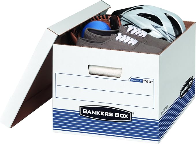 Bankers Box 30-Pack Medium Duty File Storage Boxes with Lids, FastFold Assembly, Letter/Legal, STOR/FILE, (0076316)
