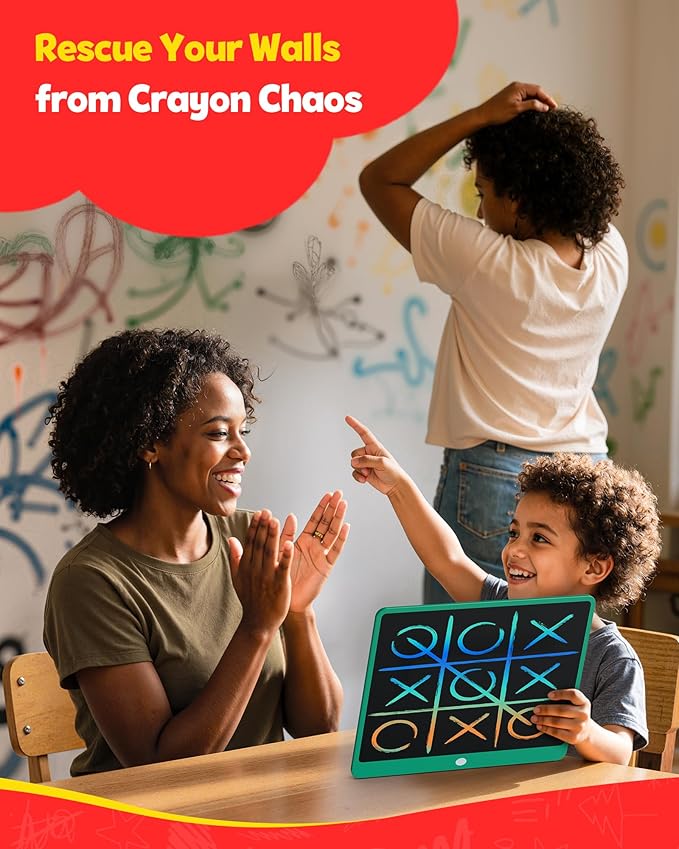 TEKFUN LCD Writing Tablet for Adults, Large Doodle Board, 16 Inch Colorful Drawing Tablet Writing Pad, Toddler Toys for 3 4 5 6 7 8 9 Year Old Girls Boys Teen, Birthday Gifts for Kids (Green)