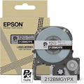 Epson LABELWORKS 212BMGYPX Genuine PET (Polyester) Tape Cartridge - Black on Matte Light Gray Designer Craft Label Maker Tape - 1/2" (12MM) Wide, 26'