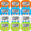 12 Pack Digital timers for Classroom, Magnetic Countdown Kitchen Timers for Cooking, Big Digits Loud Alarm Timer for Teachers, Sports, Study, Gym, Training, Baking