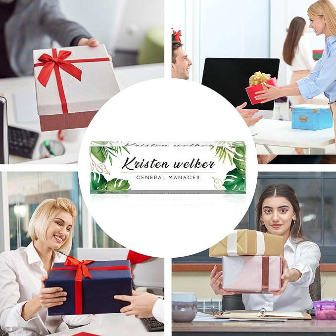 Name Plate for Desk, Desk Name Plate Personalized Office Desk Decor for Women and Men, Custom Employee Appreciation Gifts Office Gifts for Boss, Manager, Co-Worker, Teacher, Nurse