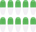 10 Magnetic Memo Holders Set - Large Clip, Plastic - White Green