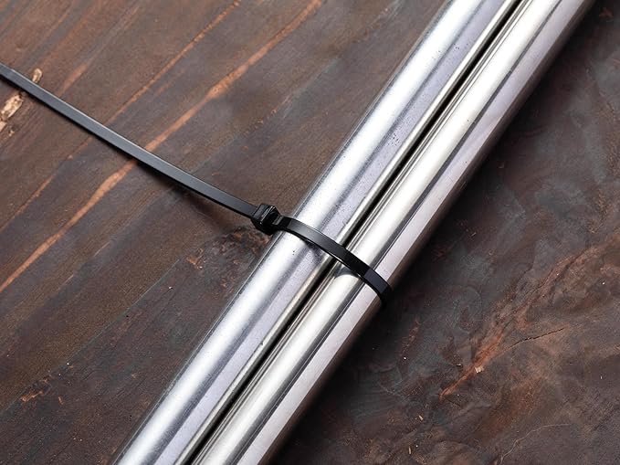 120 Pcs 8 Inch Cable Zip Tie, ORWUDIZ Multifunctional Tie, Nylon 66 Material, Tensile Strength 50 Lbs, Black, Cable Binding Classification, Suitable for Industrial, Outdoor, Home, Office Use