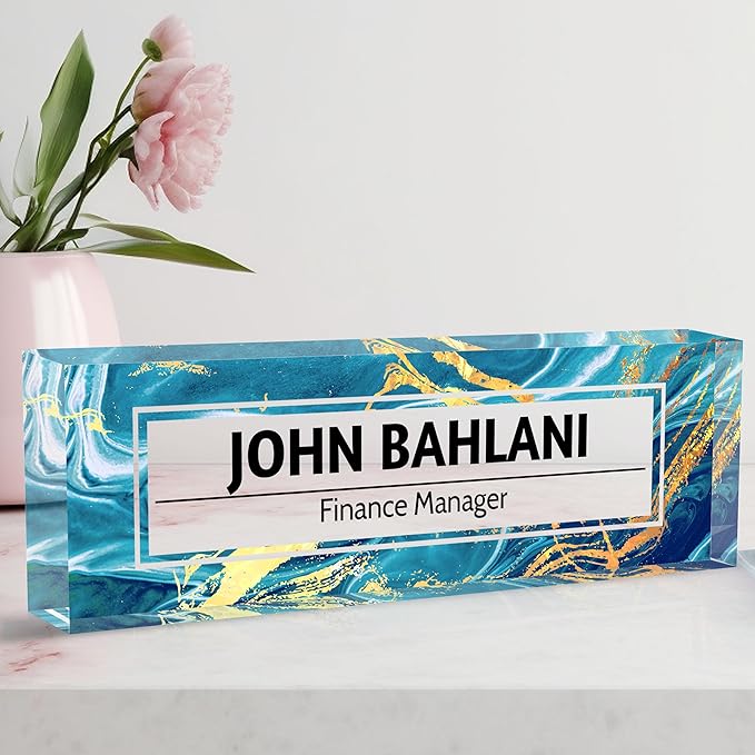 Custom Name Plate for Desk, Desk Name Plate Personalized Office Desk Decor for Women and Men, Employee Appreciation Gifts Office Gifts for Boss, Manager, Teacher, Nurse