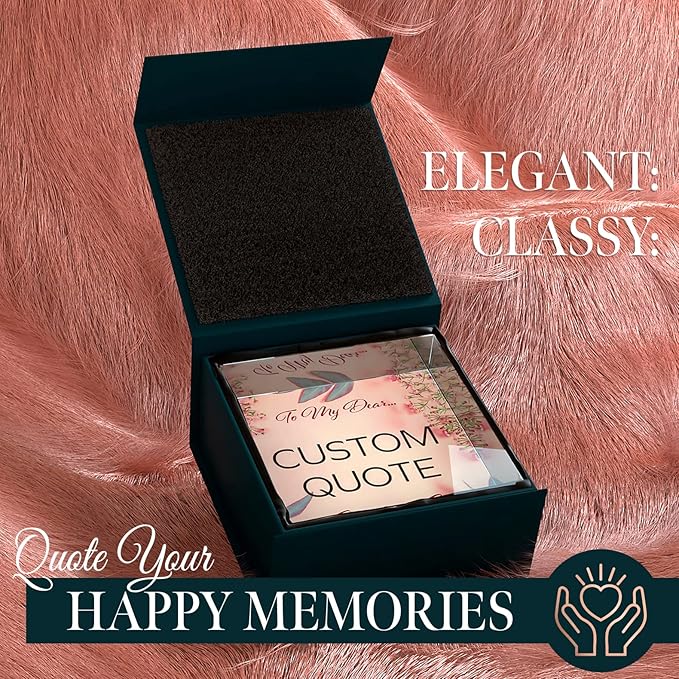 Custom Acrylic Sign Personalized, Custom Desk Name Plate, 18 Styles, (4"x4"), With Gift Box, USA Made by Acryluxe. (Glowing)