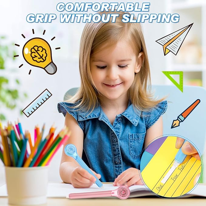 Gersoniel 10 Pack Correction Tape Pen Correctional Ink Tape Push Pull Protective, Easy to Use Applicator for School Office Supplies, 0.2 x 236 Inch(Bright Color)