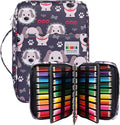 BOMKEE Coloring Pencil Case 220 Slots Pencils/Gel Pens Organizer Waterproof Travel Case Zipper Carrying Portable Pencil Markers Pen Holder Bag for Painter Writers