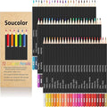 Soucolor 72-Color Colored Pencils for Adult Coloring Books, Soft Core, Back to School Supplies, Smooth Coloring Pencils for Kids Sketching, Drawing, Blending, Shading, Arts & Crafts Supplies Gift