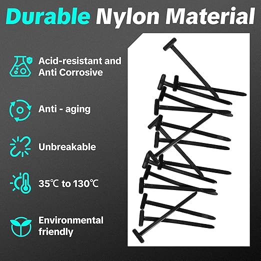 60PCS Nylon Universal Cable Tie Buckle, Heavy Duty Zip Ties for Car, Automotive Zipper Clips, Push Pin Clip Car Daily Repair, Snap-Fit Ziptie Bumper Retainer Fender Liner Door Panel Fastener