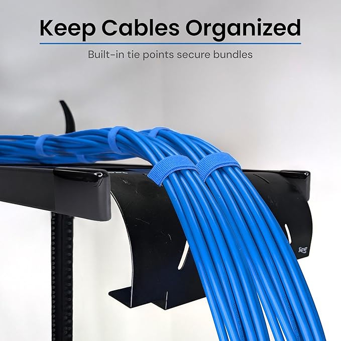 ICC Cable Runway Radius Drop Kit – 2-Pack | Steel, Black Powder Coat, Protects Cable Bend Radius