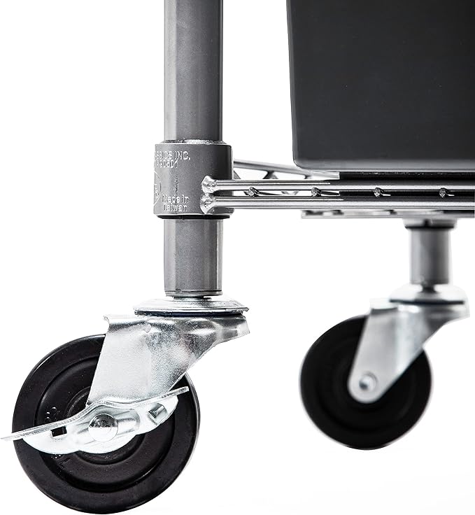 Seville Classics Heavy Duty NSF Bin Rack Solid Steel Wire Shelving Storage Unit, Patented Organizer for Garage, Warehouse, Office, Restaurant, Classroom, Kitchen, Gray, Includes 12 Bins