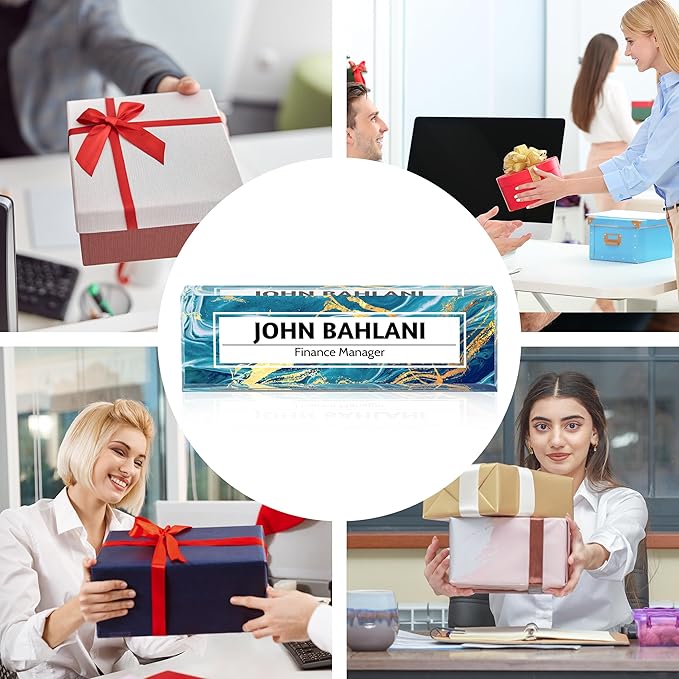 Custom Name Plate for Desk, Desk Name Plate Personalized Office Desk Decor for Women and Men, Employee Appreciation Gifts Office Gifts for Boss, Manager, Teacher, Nurse