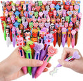 LiYiQ 100 Pcs Valentine's Day Animal Colorful Multicolor Pen in One Cartoon Cute Fun Cute Pens Bulk Kawaii Heart Capybara Frog Panda Shape Lovely Ballpoint Pens for Fun Gifts