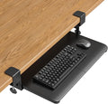 BONTEC KMT01-PJ Under Desk Keyboard Tray, Pull-Out Keyboard & Mouse Platform with C-Clamp, 20 x 11.8 in Space-Saving Ergonomic Slide-Out Drawer, Black
