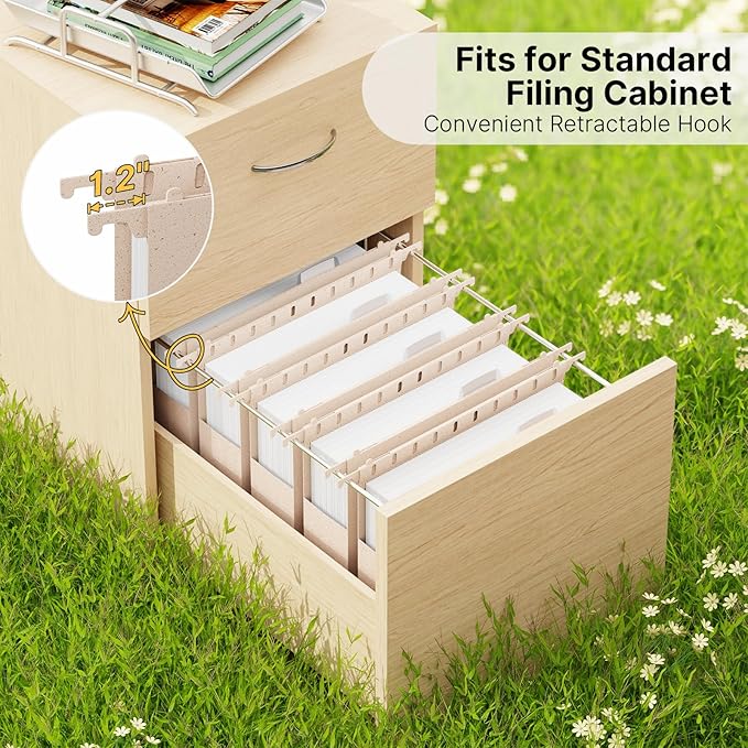 Wheat Straw Plastic Hanging File Folders Letter Size, 12 Pack Extra Capacity Filing Cabinet Folders for Bulk Files/Medical Charts, Heavy Duty 2 Inch Expansion File Organizer(Morandi Pink)